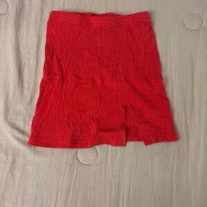 SHEIN Vibrant Red Ribbed Top